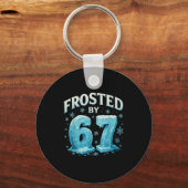 67 Kerst Ijs Vorst Koud 6 7 Internet Meme Kerstmis Sleutelhanger (Voorkant)