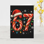 67 Kerst Meme Grappig Zes Zeven Kerstmis Lichtjes Kaart (Gele Bloem)