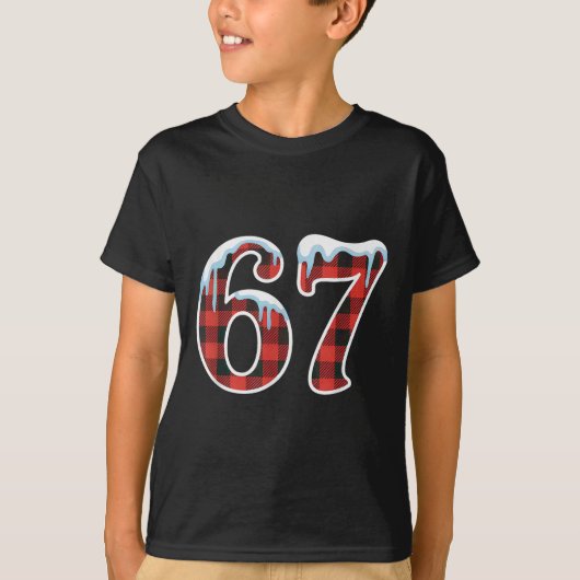 67 Kerst Meme Grappig Zes Zeven Slaag  T-shirt (Voorkant)