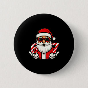 67 Kerst Meme Zes Grappige Kerstman  Ronde Button 5,7 Cm