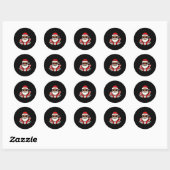67 Kerst Meme Zes Grappige Kerstman Ronde Sticker (Vel)