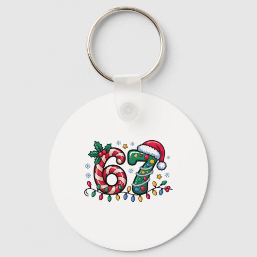 67 Kerst Meme Zes Zeven Kerstmis Grappig Jongens M Sleutelhanger (Voorkant)
