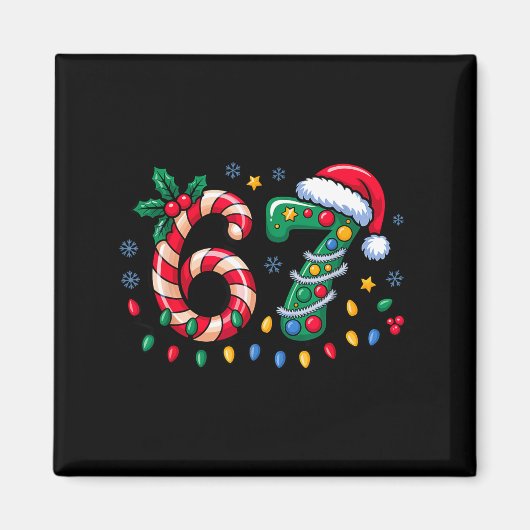 67 Kerst Meme Zes Zeven Kerstmis Grappige Jongens  Magneet (Voorkant)