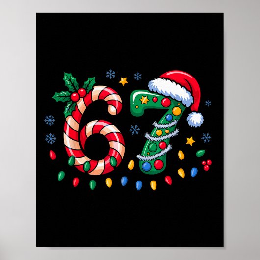 67 Kerst Meme Zes Zeven Kerstmis Grappige Jongens Poster (Voorkant)