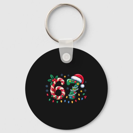 67 Kerst Meme Zes Zeven Kerstmis Grappige Jongens Sleutelhanger (Voorkant)