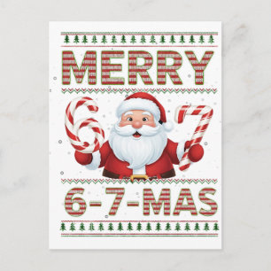 67 Kerst Merry 6 7 Lelijk Kerstmis Zes Zeven Uitnodiging Briefkaart