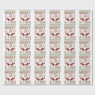 67 Kerst Merry 6 7 Lelijke Kerstmis Zes Zeven Cadeaupapier