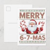 67 Kerst Merry 6 7 Mas Lelijker Kerstmis Zes Zeven Uitnodiging Briefkaart (Voorkant / Achterkant)