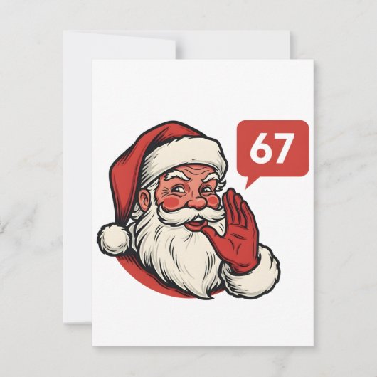 67 Kerst Merry Zes Zeven Brainrot Kerstman Bedankkaart (Voorkant)