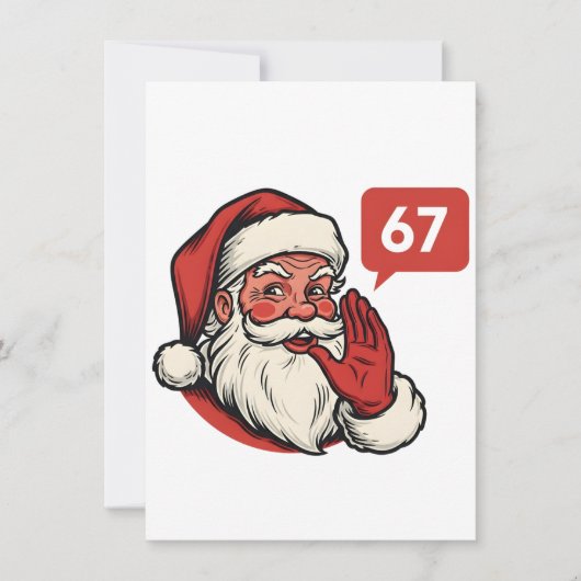 67 Kerst Merry Zes Zeven Brainrot Kerstman Kaart (Voorkant)