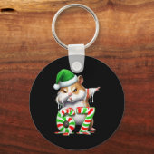 67 Kerst Morsig 67 Brainrot Jeugd Kinderen Hamster Sleutelhanger (Voorkant)