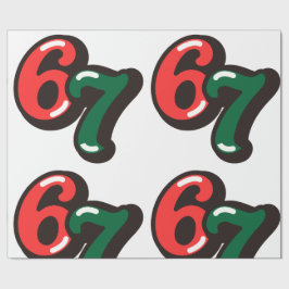 67 Kerst Morsig Rood & Groen Inpakpapier