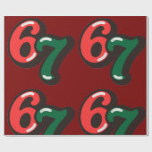 67 Kerst Morsig Rood & Groen Inpakpapier (Vlak)