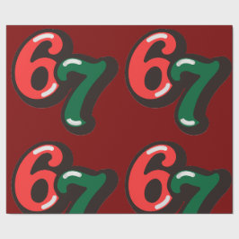 67 Kerst Morsig Rood & Groen Inpakpapier