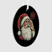 67 Kerst Morsig Zes Zeven Meme Kerstman Ornament (voorkant)