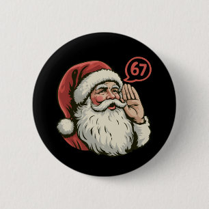 67 Kerst Morsig Zes Zeven Meme Kerstman Ronde Button 5,7 Cm