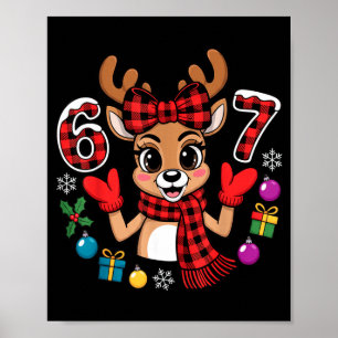 67 Kerst outfit vrouwen meme rendier zes zeven  Poster