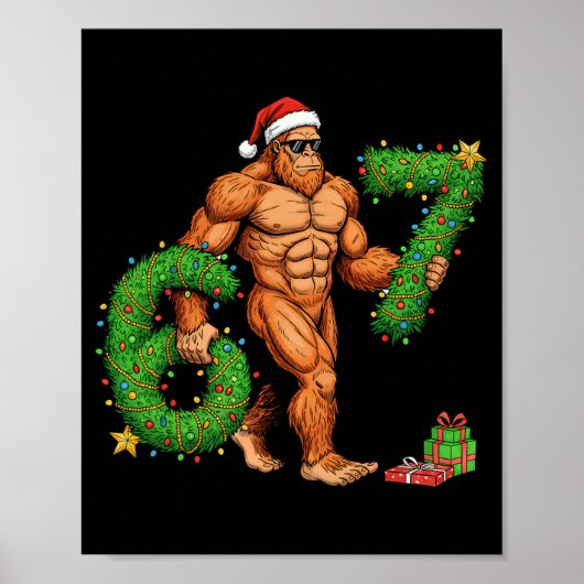67 Kerst Sasquatch Grappige Meme 67 Kerstmannen Poster (Voorkant)