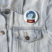 67 Kerst Sneeuwbol Grappig Zes Zeven Meme Ronde Button 5,7 Cm (In situ)