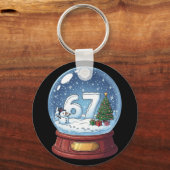 67 Kerst Sneeuwbol Grappig Zes Zeven Meme  Sleutelhanger (Voorkant)