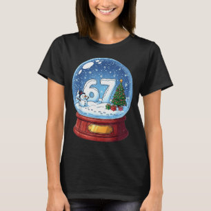 67 Kerst Sneeuwbol Grappig Zes Zeven Meme T-shirt
