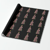 67 Kerstboom Candy Cane Vakantie Six Seven Cadeaupapier (Uitgerold)