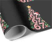 67 Kerstboom Candy Cane Vakantie Six Seven Cadeaupapier (Rol Hoek)