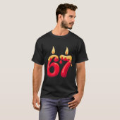 67 Kerstkaarsen  T-shirt (Voorkant volledig)