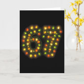 67 Kerstlichten 6 7 Meme Gen Alpha Jargon Kaart (Gele Bloem)
