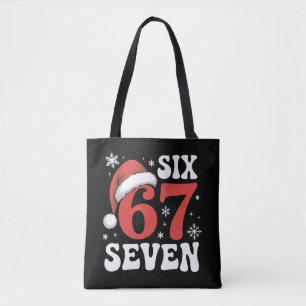 67 Kerstman Hoed Kerstmis Zes Zeven Grappige Spreu Tote Bag
