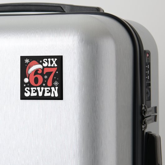 67 Kerstman Hoed Kerstmis Zes Zeven Grappige Uitsp Magneet (Insitu (bagage))
