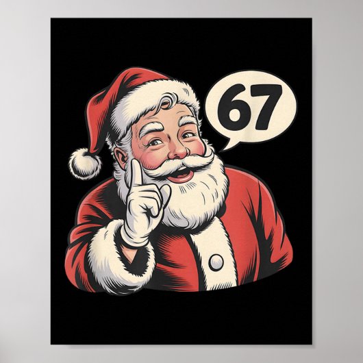 67 Kerstman Kerstmis Zes Zeven Meme Poster (Voorkant)