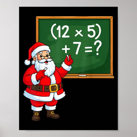 67 Kerstman Leraar Zes Zeven Meme Brainrot Poster (Voorkant)