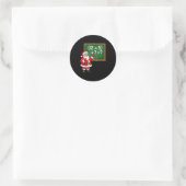 67 Kerstman Leraar Zes Zeven Meme Brainrot Ronde Sticker (Tas)