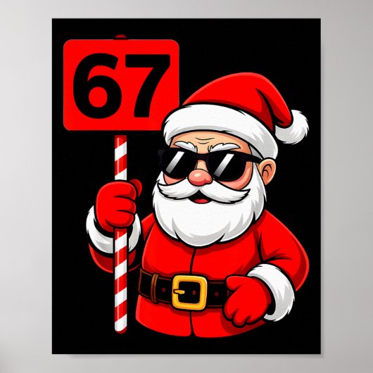 67 Kerstman Meme 6 7 Grappig Kerstmis 6-7 Zes Zeve Poster (Voorkant)