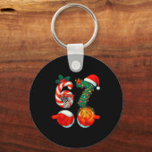 67 Kerstmis 6 7 Meme Basketbal Pyjama Gen Alpha Sleutelhanger (Voorkant)