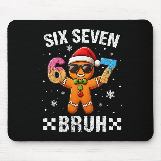 67 Kerstmis 6 7 Meme Peperkoek Man Kerst Pyjama Muismat (Voorkant)