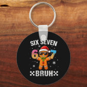 67 Kerstmis 6 7 Meme Peperkoek Man Kerst Pyjama Sleutelhanger (Voorkant)