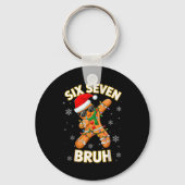 67 Kerstmis 6 7 Meme Peperkoek Man Kerst Pyjama Sleutelhanger (Voorkant)