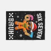 67 Kerstmis 6 7 Meme Peperkoek Man Kerstmis Pyjama Fleece Deken (Voorkant (Horizontaal))