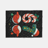 67 Kerstmis 6 7 Meme Pyjama Feestdag Gen Alpha Sl Fleece Deken (Voorkant (Horizontaal))
