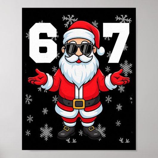 67 Kerstmis 6 7 Meme Pyjama's 67 Bruh Jargon Poster (Voorkant)