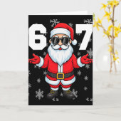 67 Kerstmis 6 7 Meme Pyjama's 67 Bruh Slang Kaart (Gele Bloem)