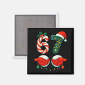 67 Kerstmis 6 7 Meme Pyjama's Vakantie Gen Alpha S Magneet (Voorkant / Achterkant)