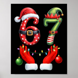 67 Kerstmis 6 7 Meme Pyjama's Vakantie Gen Alpha S Poster