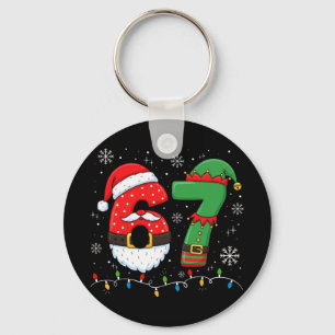 67 Kerstmis 6 7 Meme Pyjama's Vakantie Gen Alpha S Sleutelhanger