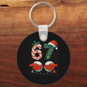 67 Kerstmis 6 7 Meme Pyjama's Vakantie Gen Alpha S Sleutelhanger (Voorkant)