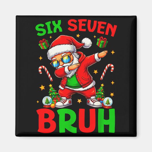 67 Kerstmis Grappig Zes Zeven Meme Brainrot Kerstm Magneet (Voorkant)