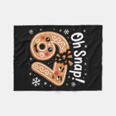 67 Kerstmis Oh Snap Gingerbreadman 6 7 Meme Kerstm Fleece Deken (Voorkant (Horizontaal))