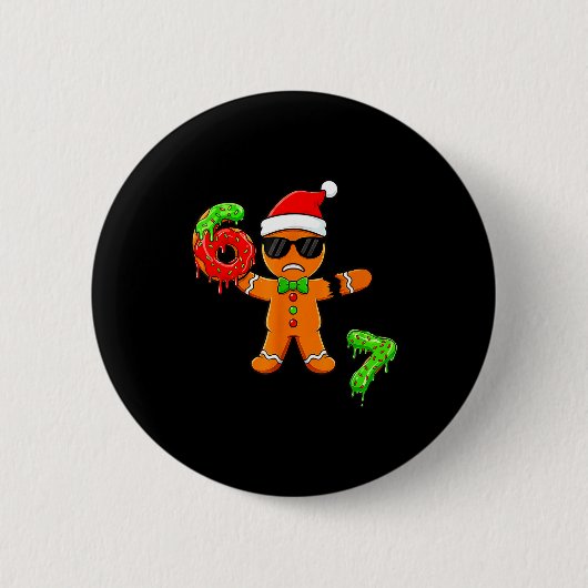 67 Kerstmis Oh Snap Gingerbreadman 6 7 Meme Xmas  Ronde Button 5,7 Cm (Voorkant)